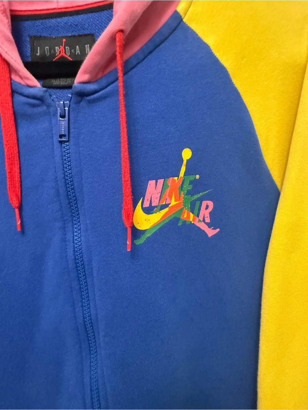 Jordan 5 Bel Air Throwback Jumpman Classics Full-zip Hoodie Size XL (51-3)